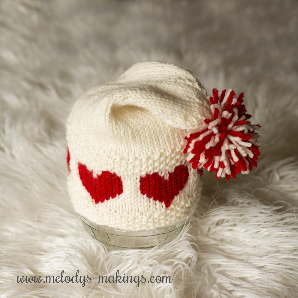 Knit Heart Hat