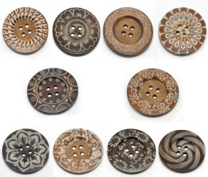 Large buttons for knit or crochet projects