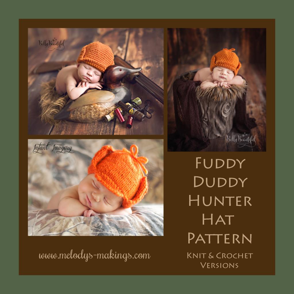 Fuddy Duddy Hunter Hat Patterns (Knit & Crochet)