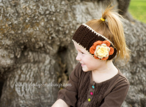Falling Flowers Ear Warmer - Free Crochet Pattern! Sizes Baby, Toddler, Child, and Adult.