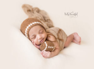 Knit Football Baby Hat