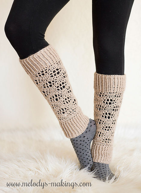 crochet wisteria leg warmers
