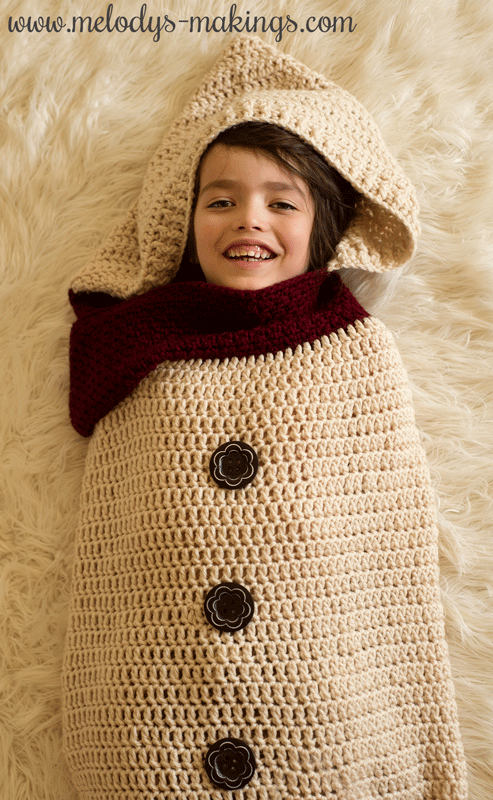 Knit Snowman Blanket (crochet shown)