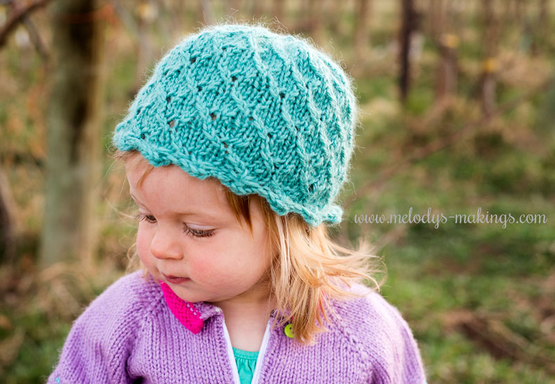 knit lace hat