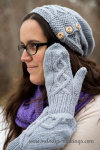 Knit Cabled Mittens