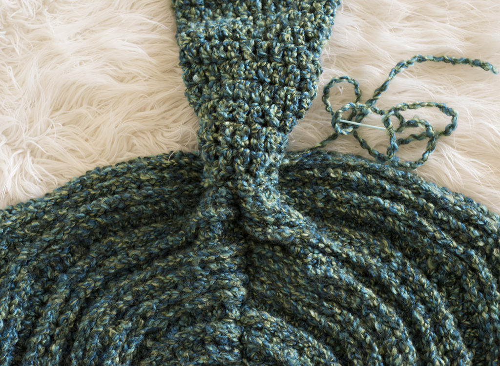 close up of mermaid tail and fin seam