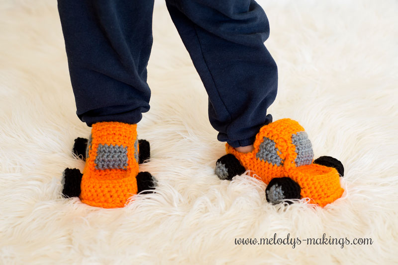 crochet truck slippers