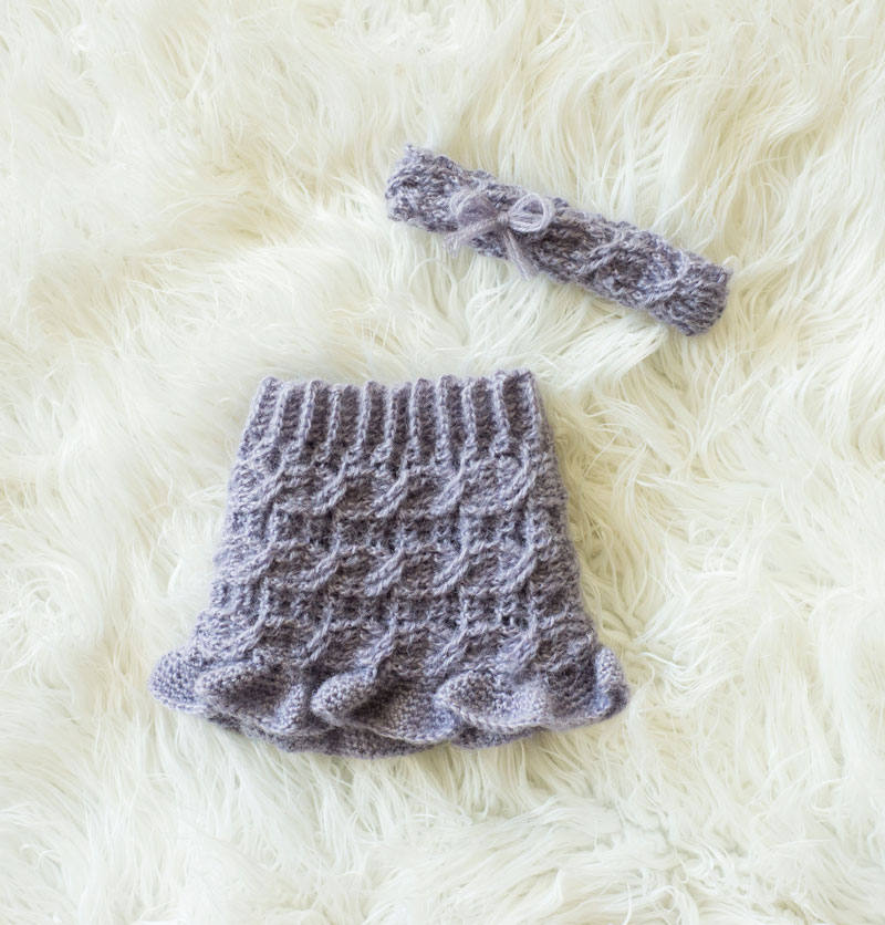 crochet skirt and headband