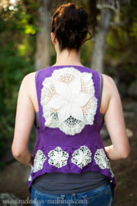 lacy knit vest
